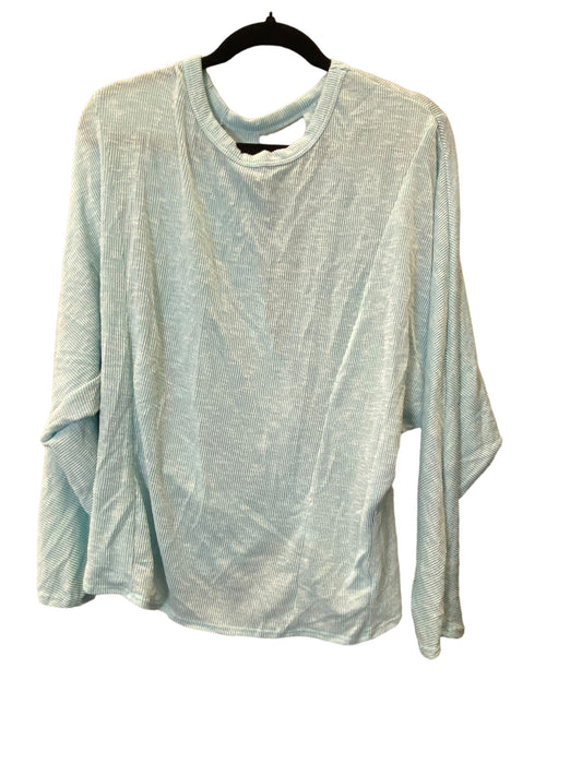 Top Long Sleeve By White Birch In Blue, Size: M