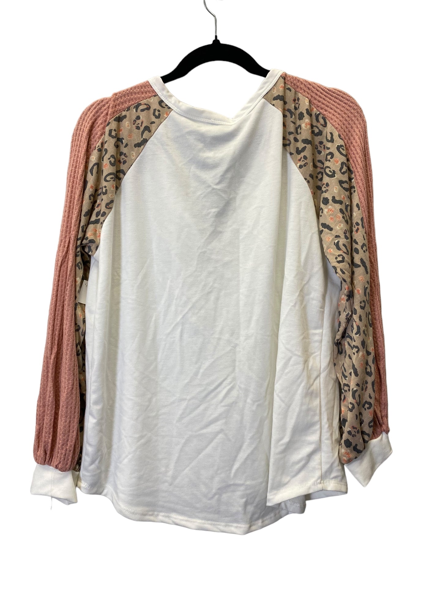 Top Long Sleeve By White Birch In Animal Print, Size: M