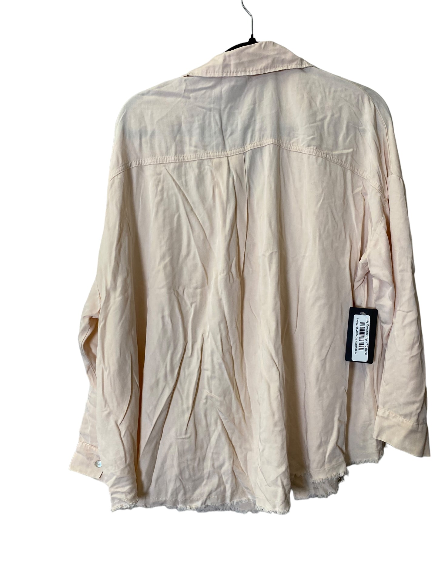 Blouse Long Sleeve By Clothes Mentor In Peach, Size: M