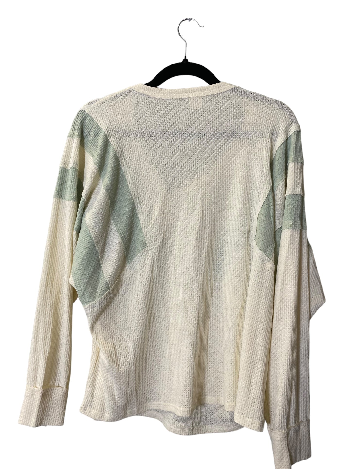 Top Long Sleeve By Clothes Mentor In Cream & Green, Size: M