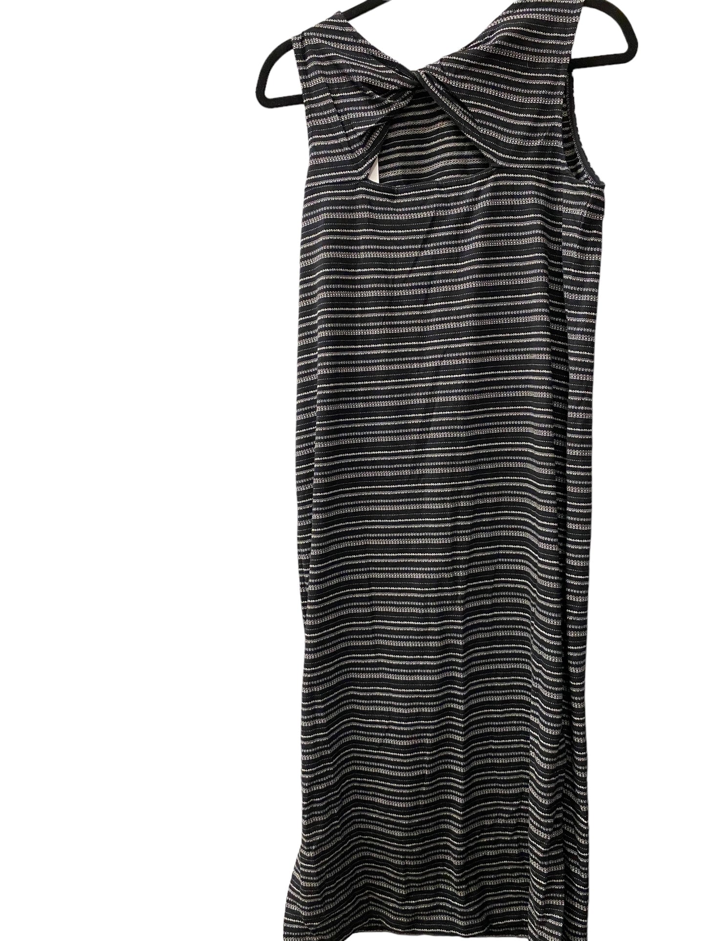 Dress Casual Maxi By Loft In Black & Cream, Size: M