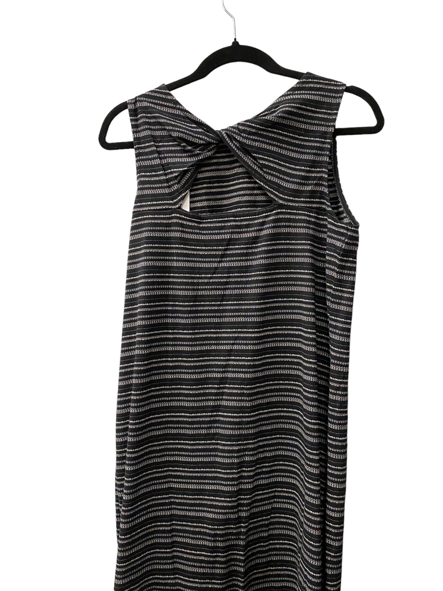 Dress Casual Maxi By Loft In Black & Cream, Size: M