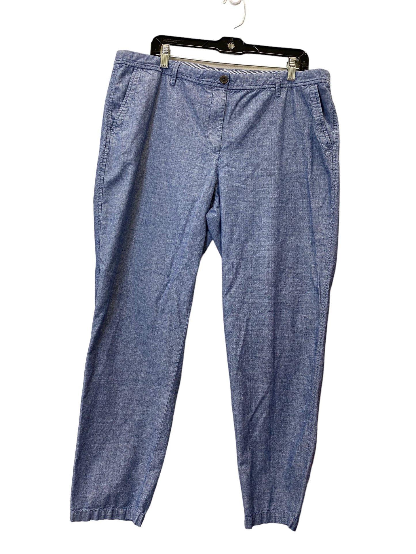 Pants Linen By Talbots In Blue Denim, Size: 16