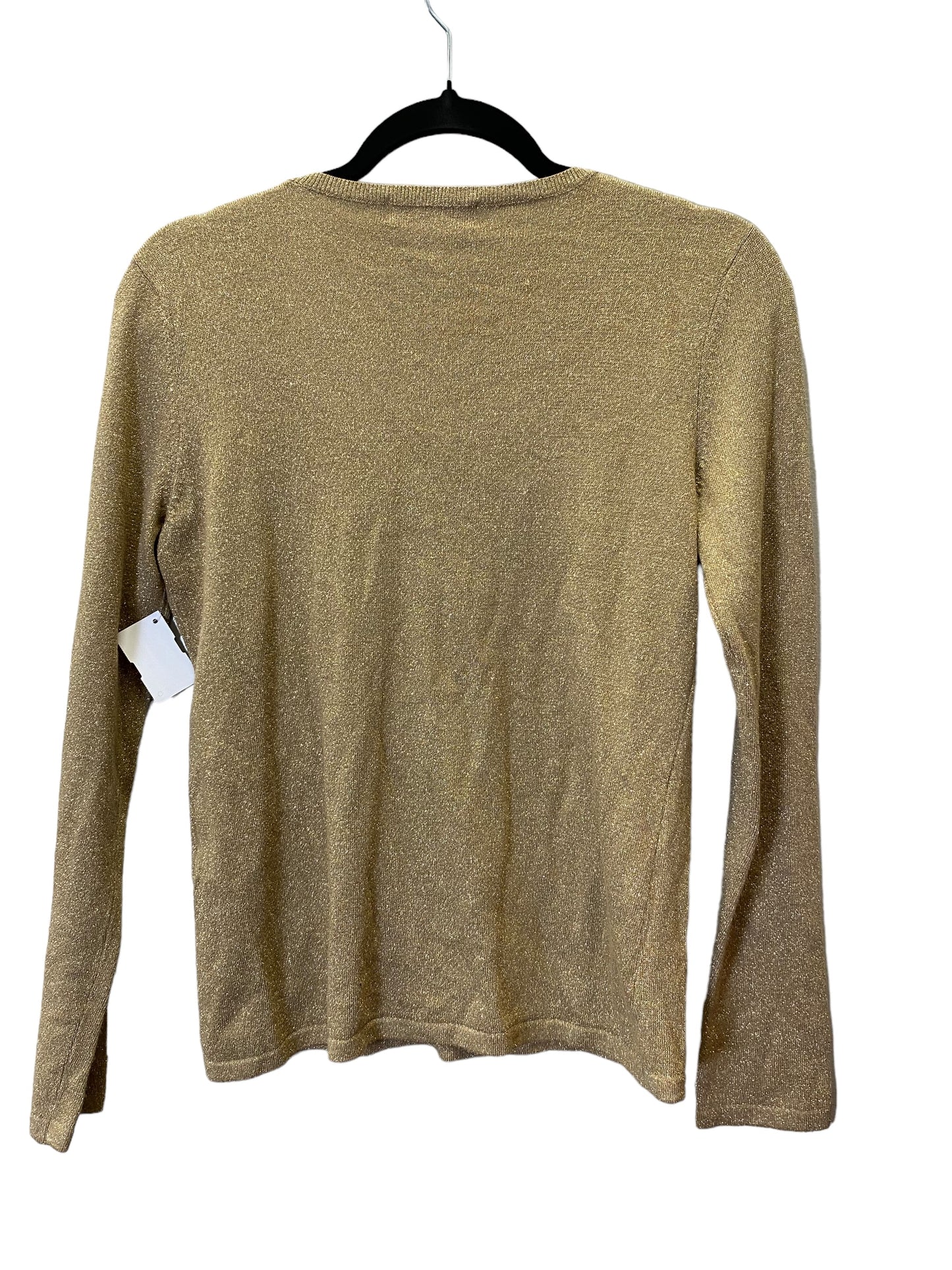 Top Long Sleeve By Casual Corner In Gold, Size: S