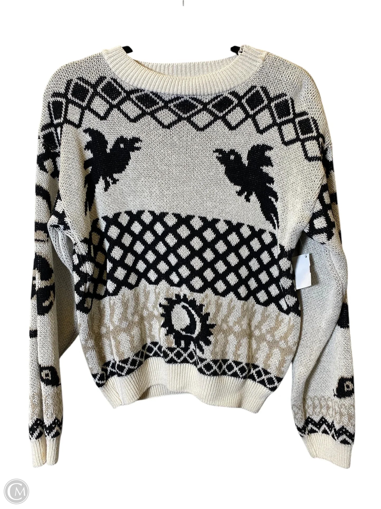 Sweater By Nasty Gal In Black & Cream, Size: S