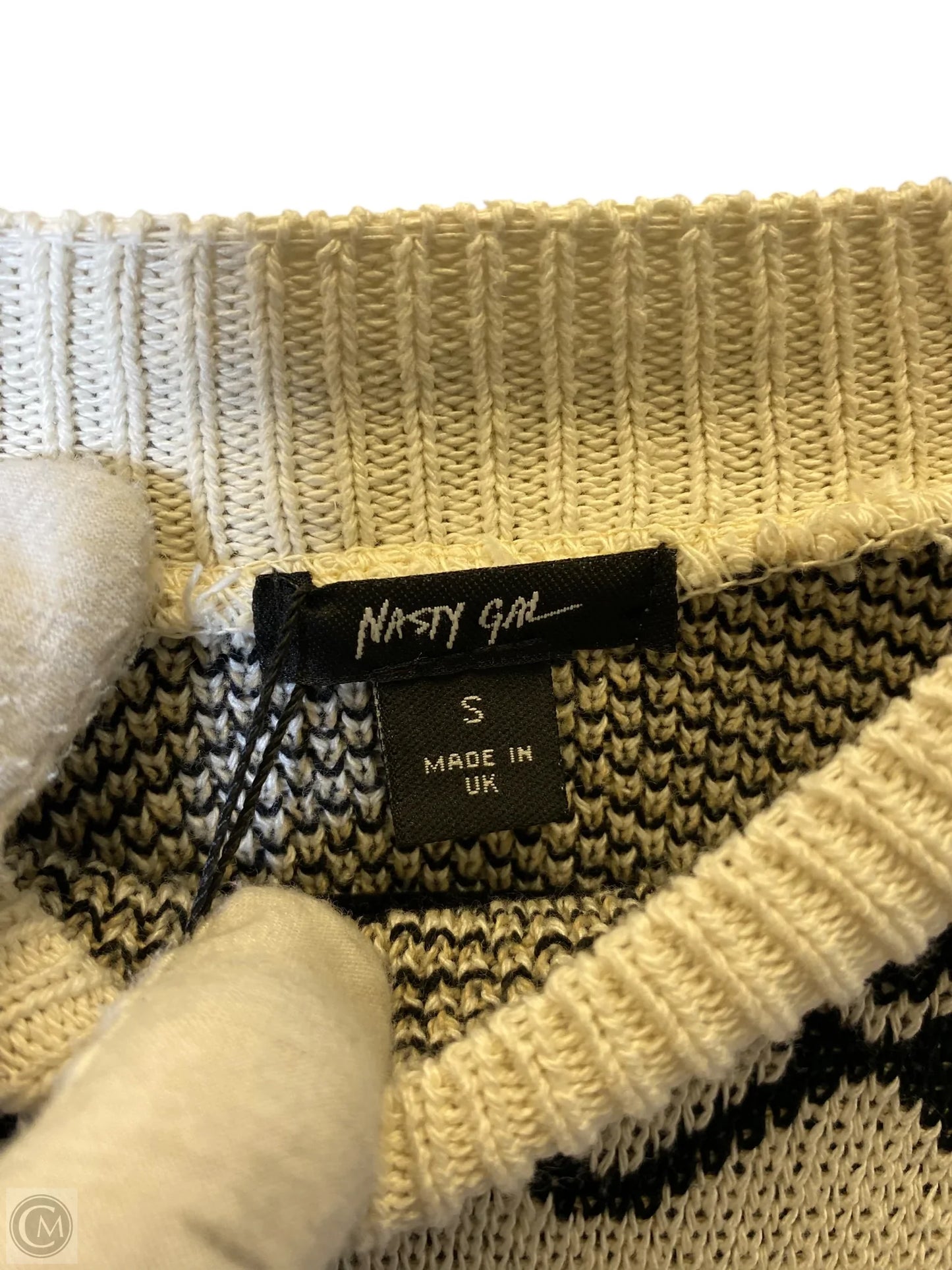 Sweater By Nasty Gal In Black & Cream, Size: S