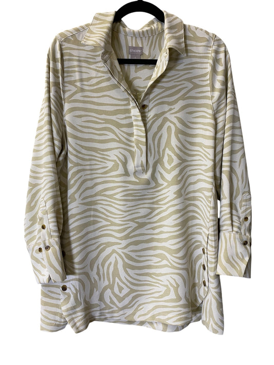 Top Long Sleeve By Chicos In Animal Print, Size: M