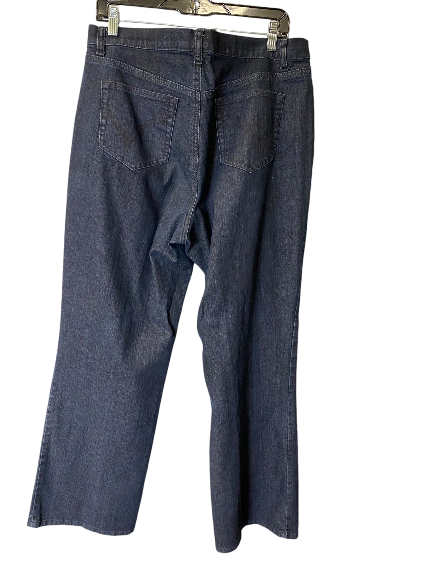 Jeans Wide Leg By Venezia In Blue Denim, Size: 16