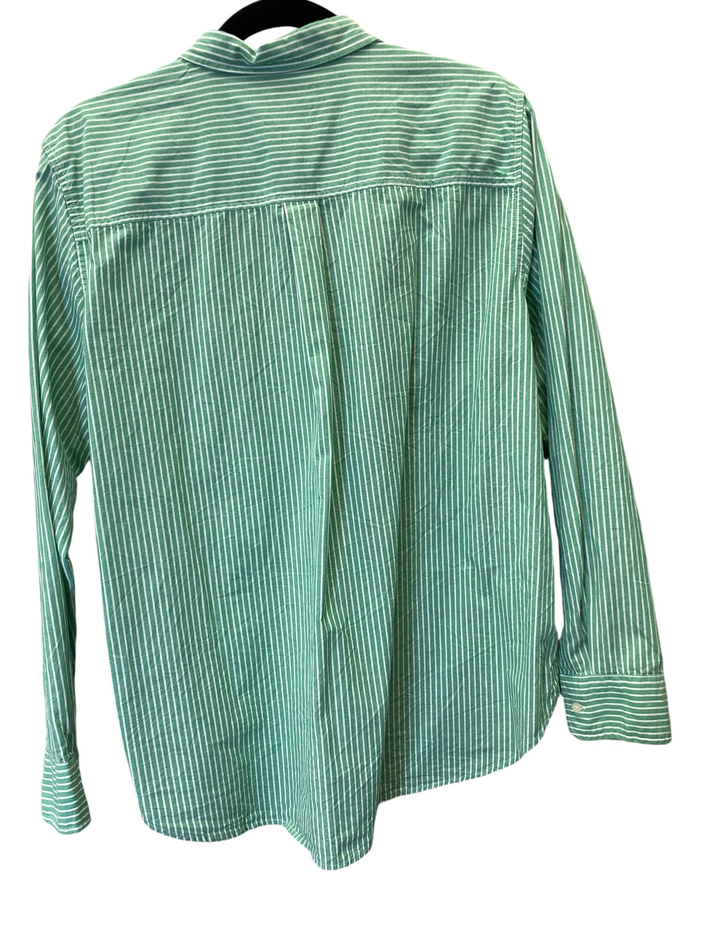 Blouse Long Sleeve By Gap In Green, Size: Xl