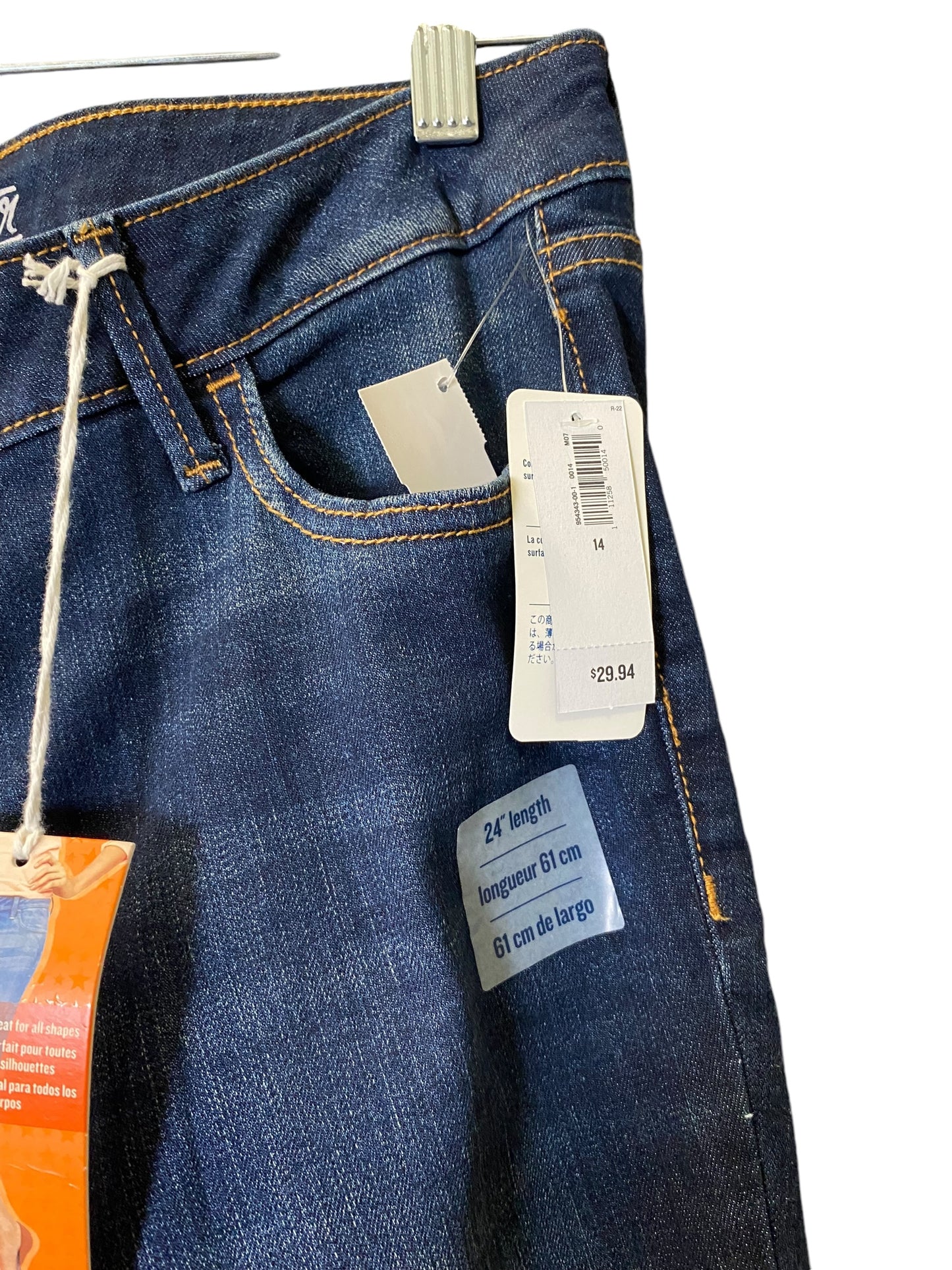 Jeans Skinny By Old Navy In Blue Denim, Size: 14