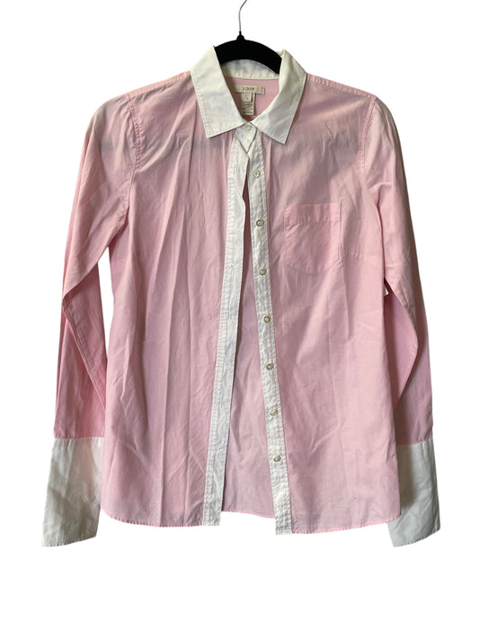 Blouse Long Sleeve By J. Crew In Pink, Size: Xs