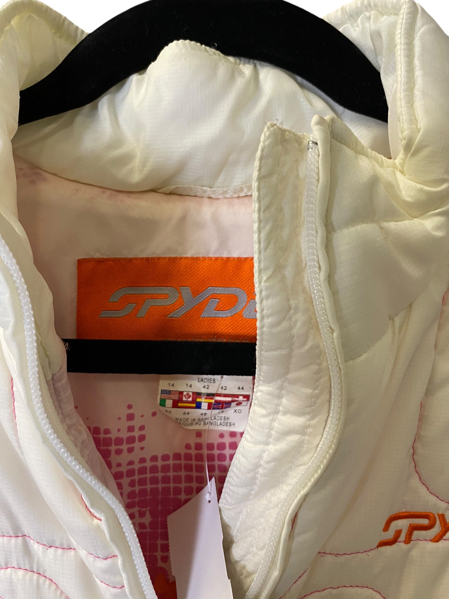 Jacket Puffer & Quilted By Spyder In Pink & White, Size: L