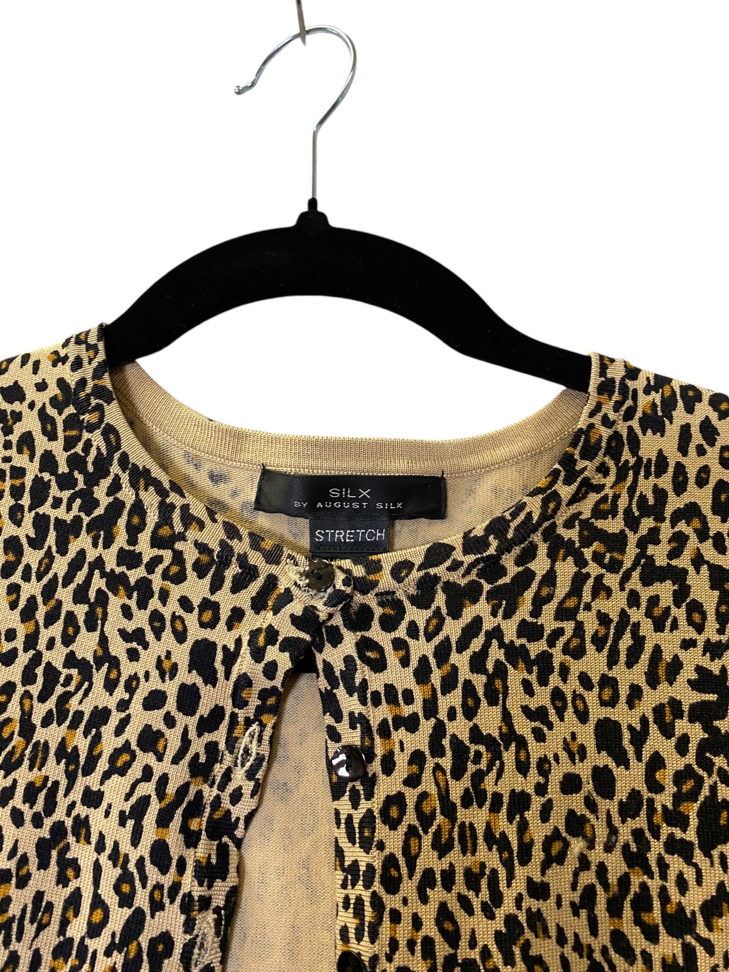 Sweater Cardigan By Silx In Animal Print, Size: M