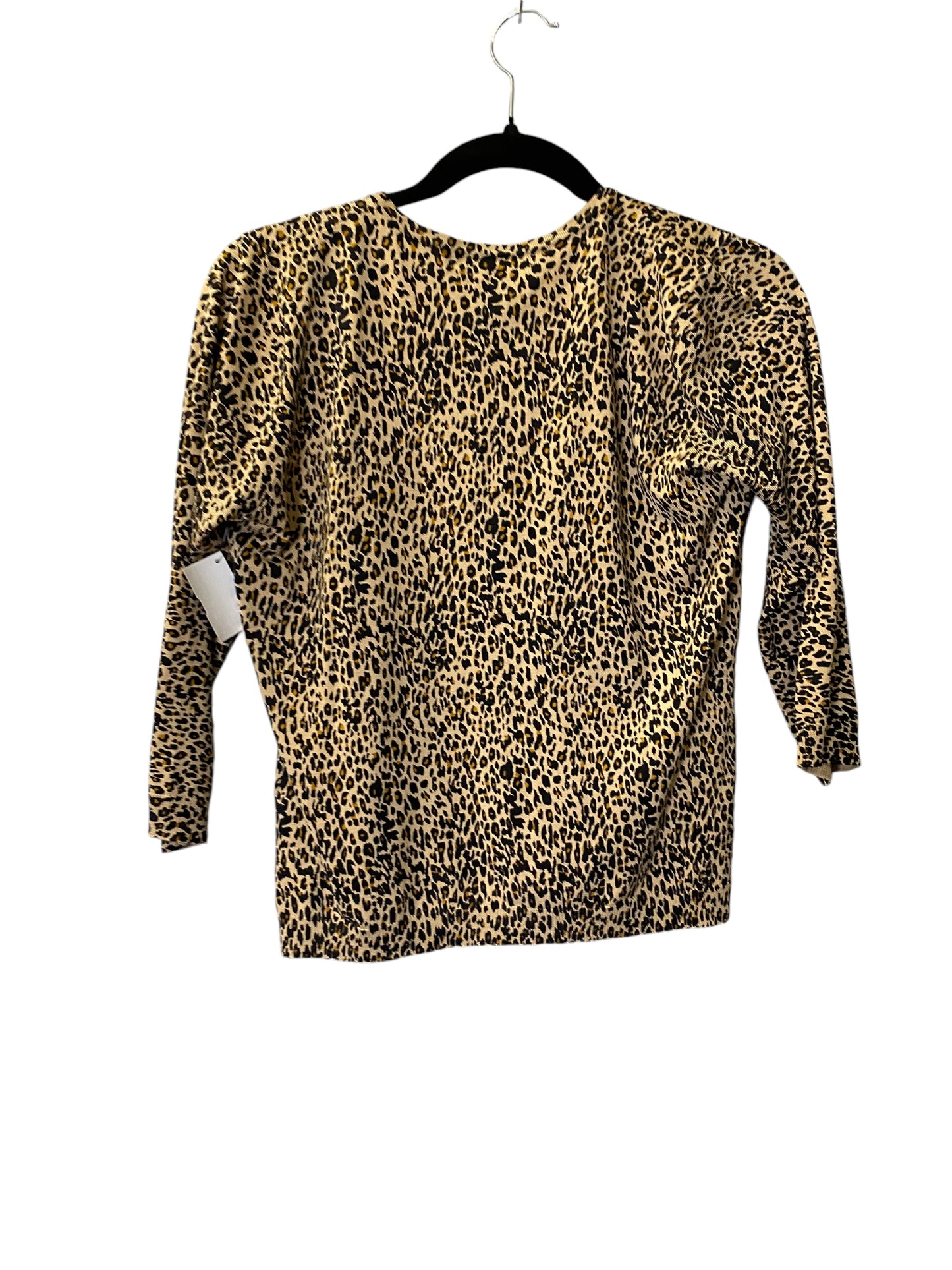 Sweater Cardigan By Silx In Animal Print, Size: M