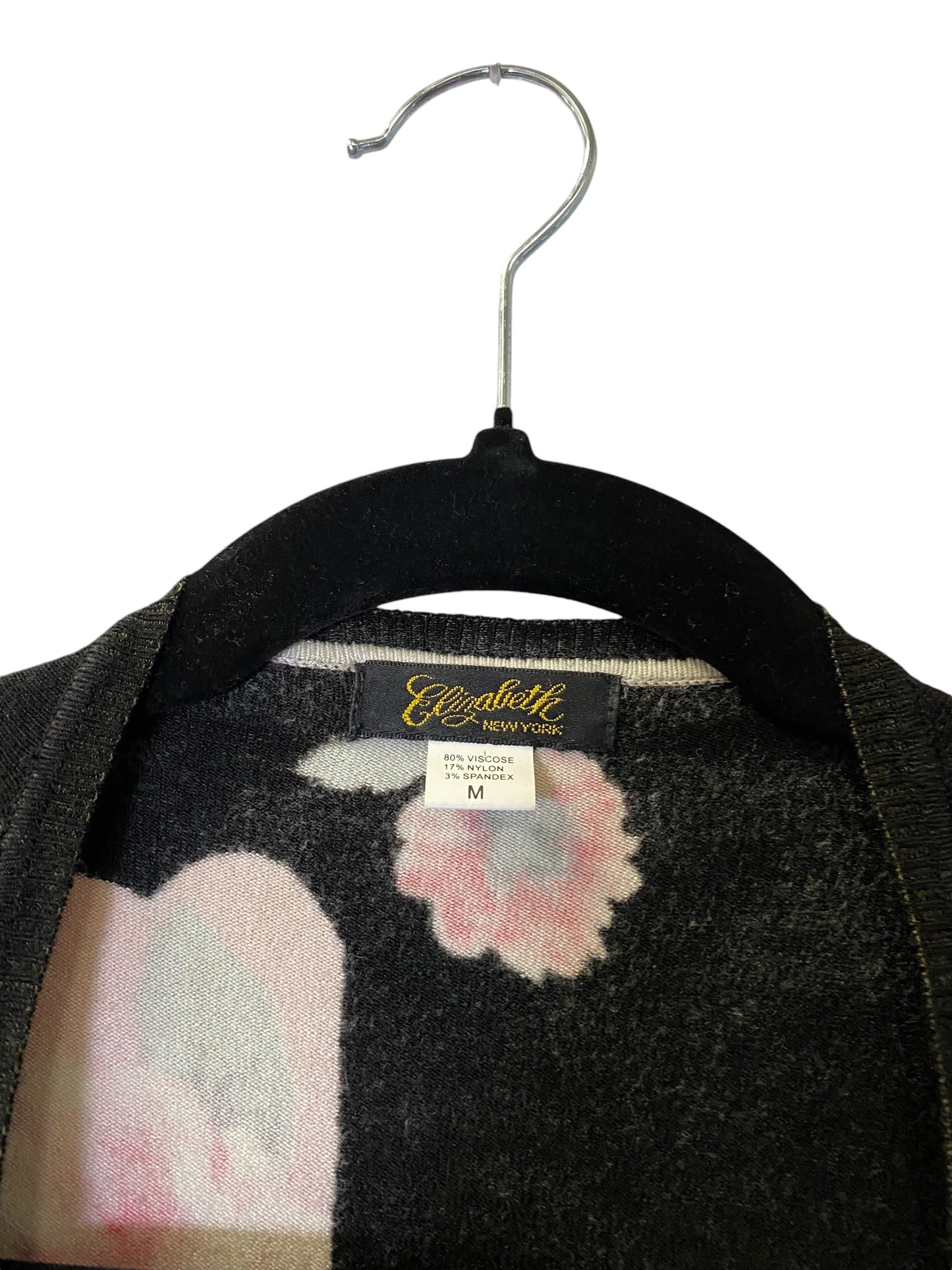 Sweater Cardigan By Clothes Mentor In Floral Print, Size: M