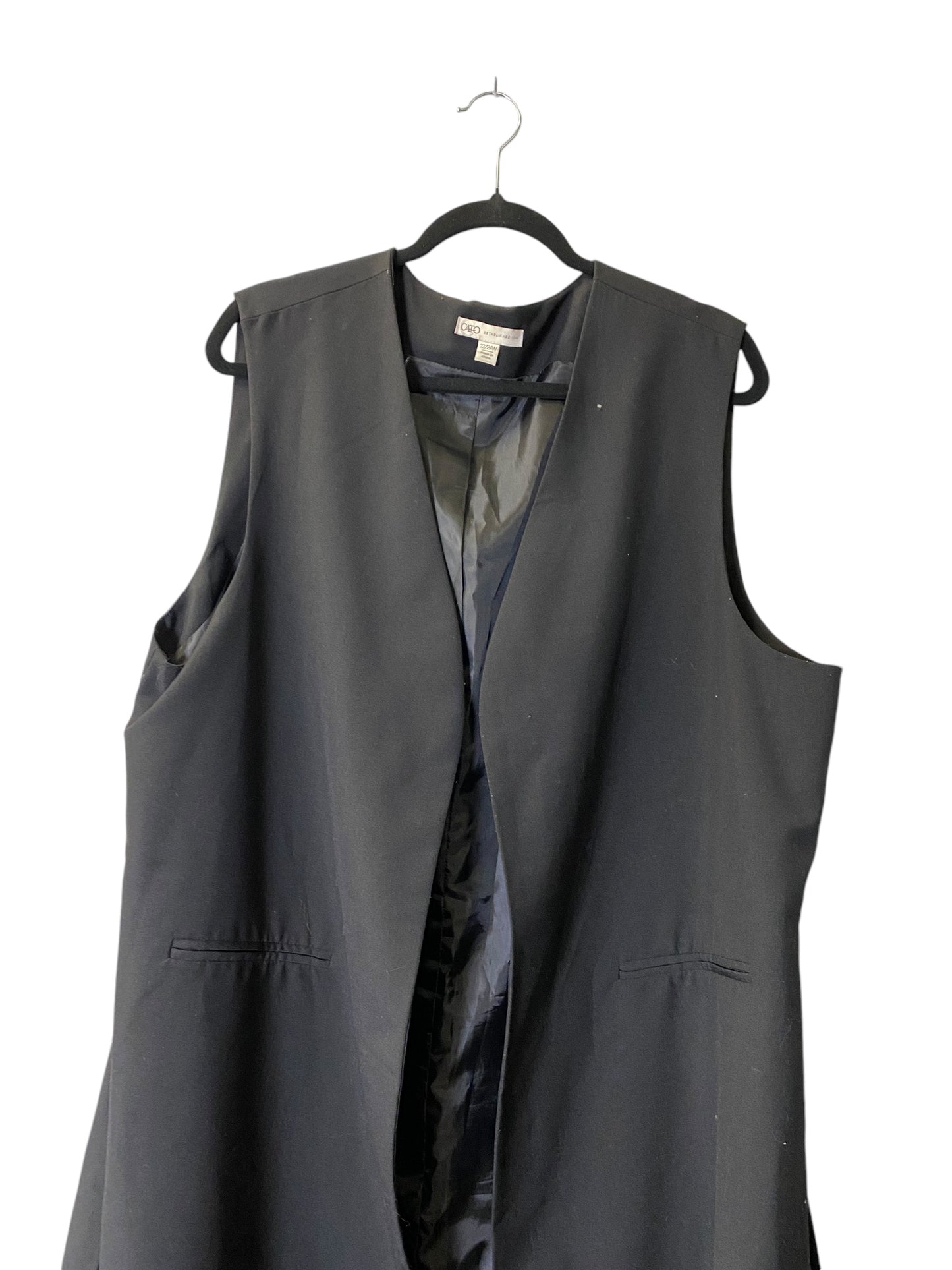 Vest Other By Cato In Black, Size: 3x