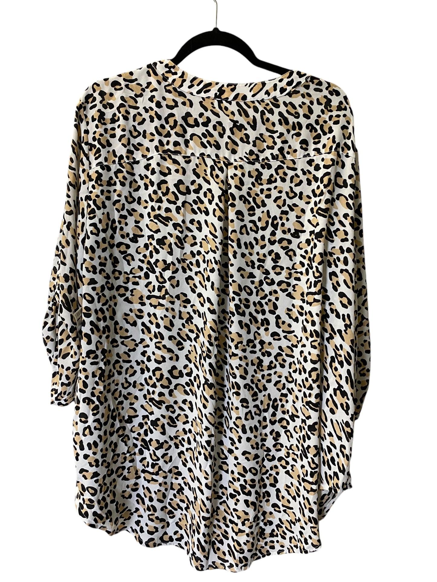 Top 3/4 Sleeve By Clothes Mentor In Animal Print, Size: 3x