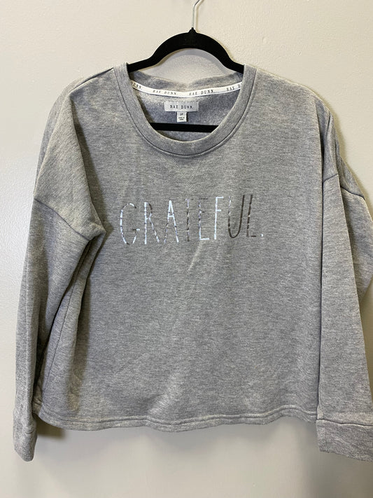 Sweatshirt Crewneck By Clothes Mentor In Grey, Size: S