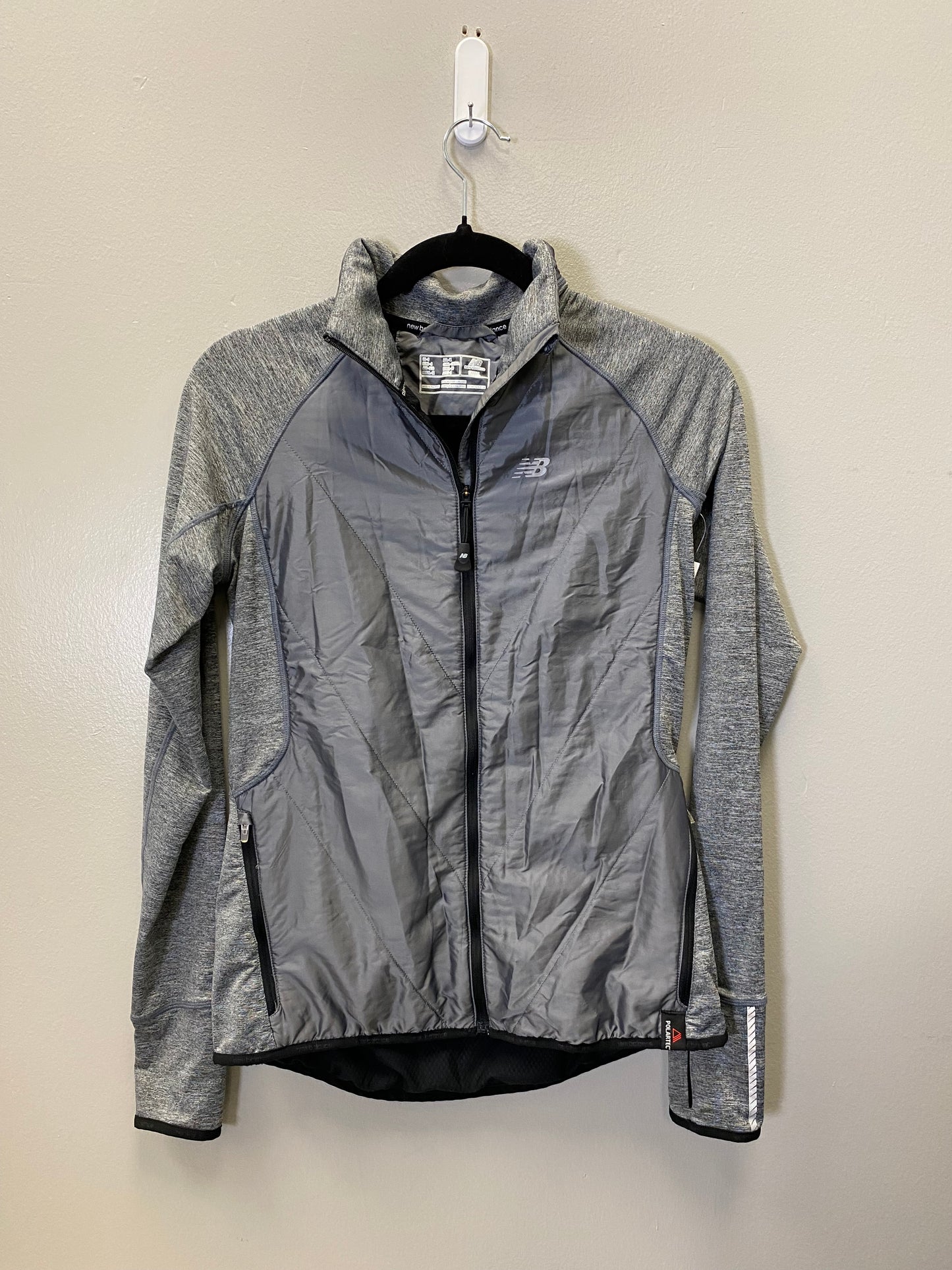 Athletic Jacket By New Balance In Grey, Size: S