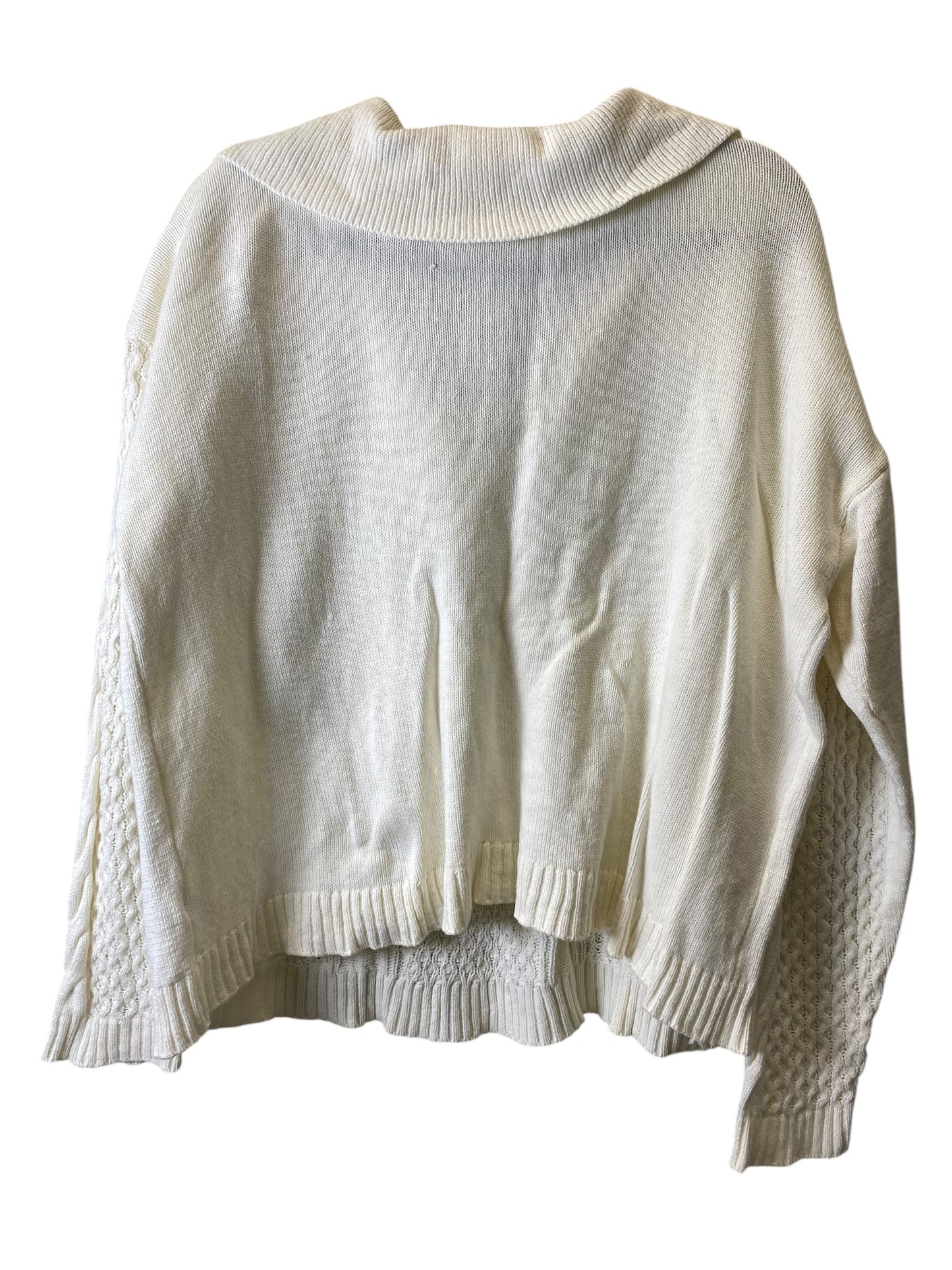 Sweater By Cato In White, Size: 2x