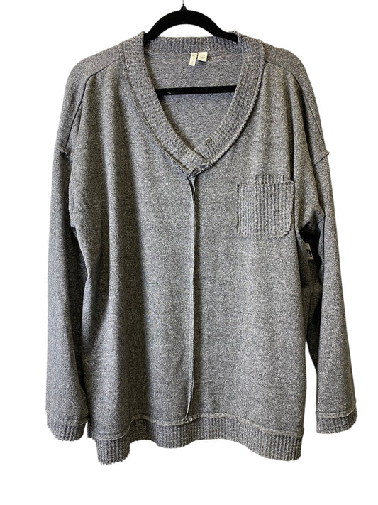 Top Long Sleeve By Cato In Grey, Size: 2x