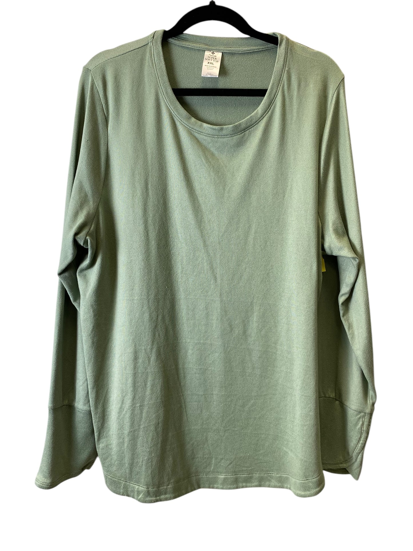 Top Long Sleeve Basic By Clothes Mentor In Green, Size: Xxl