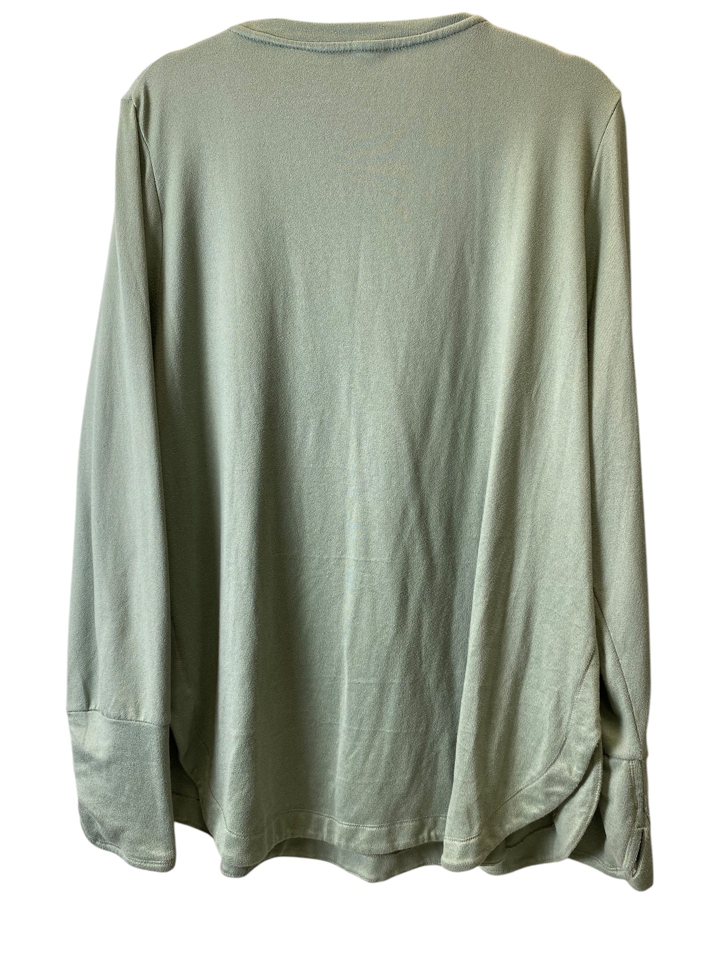 Top Long Sleeve Basic By Clothes Mentor In Green, Size: Xxl