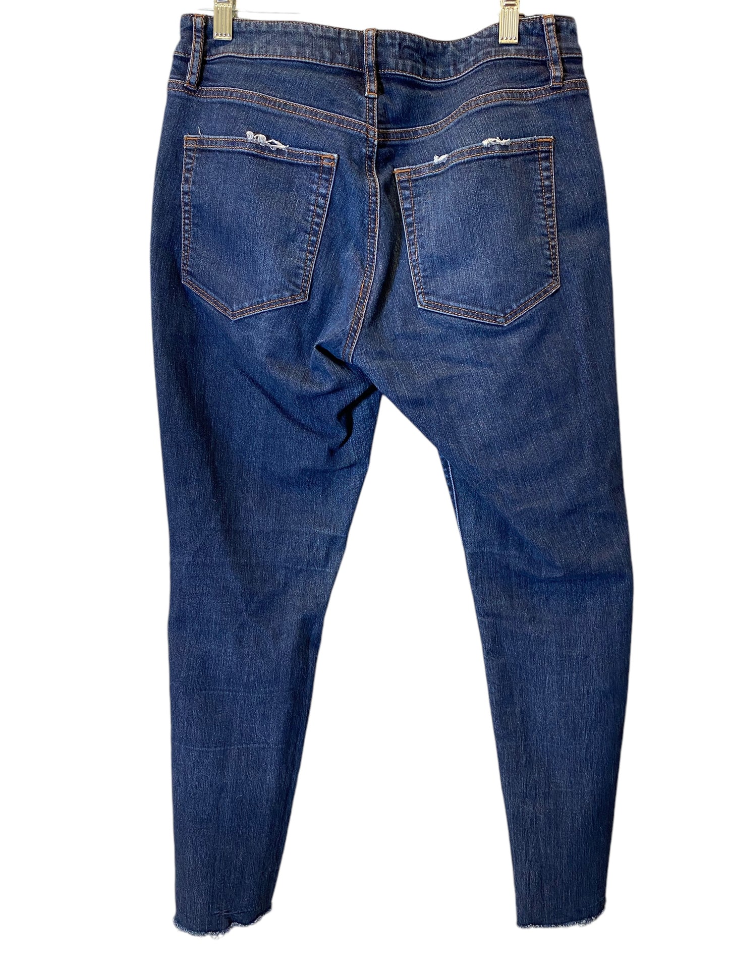 Jeans Skinny By Loft In Blue Denim, Size: 6