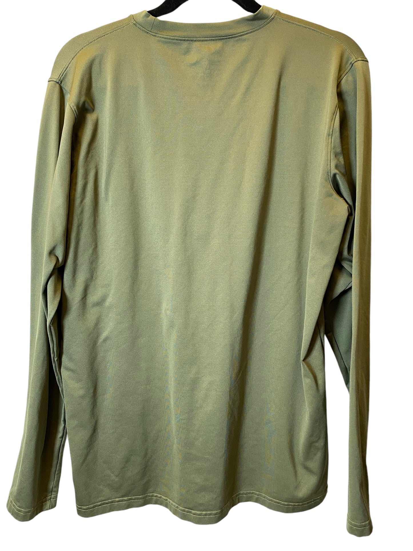 Athletic Top Long Sleeve Crewneck By Under Armour In Green, Size: L