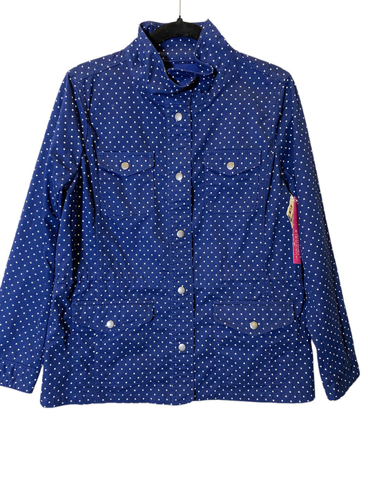 Jacket Shirt By Talbots In Polkadot Pattern, Size: M