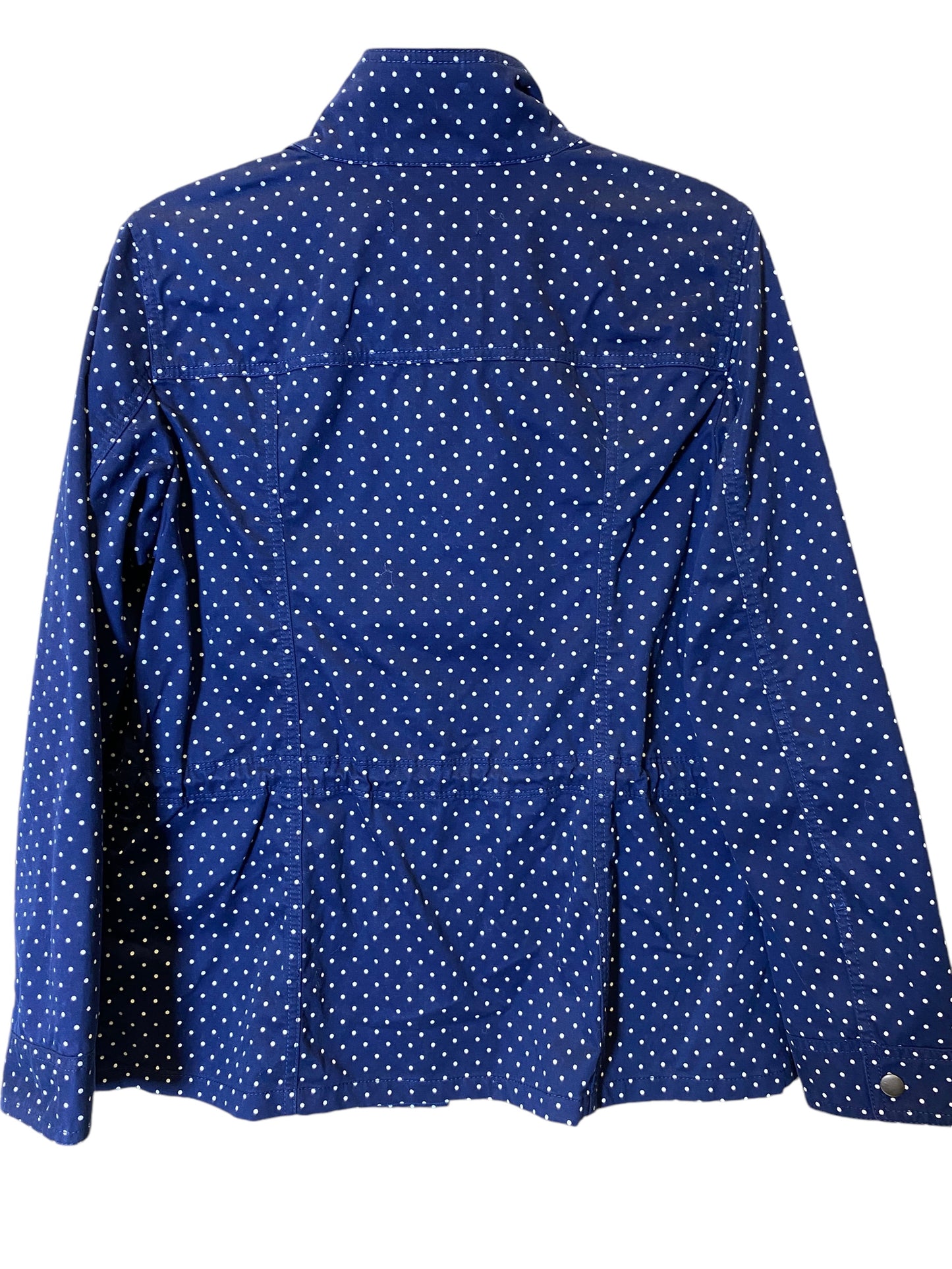 Jacket Shirt By Talbots In Polkadot Pattern, Size: M