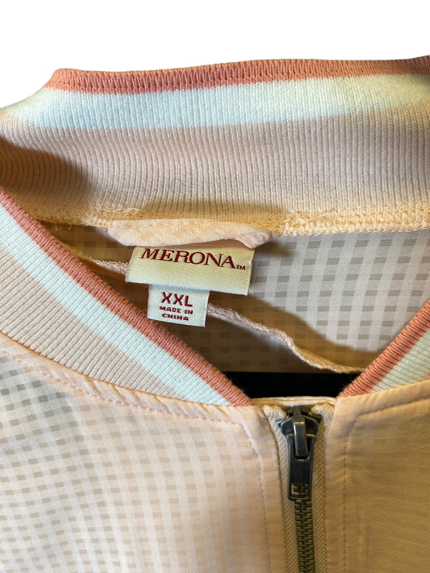 Athletic Jacket By Merona In Peach, Size: Xxl