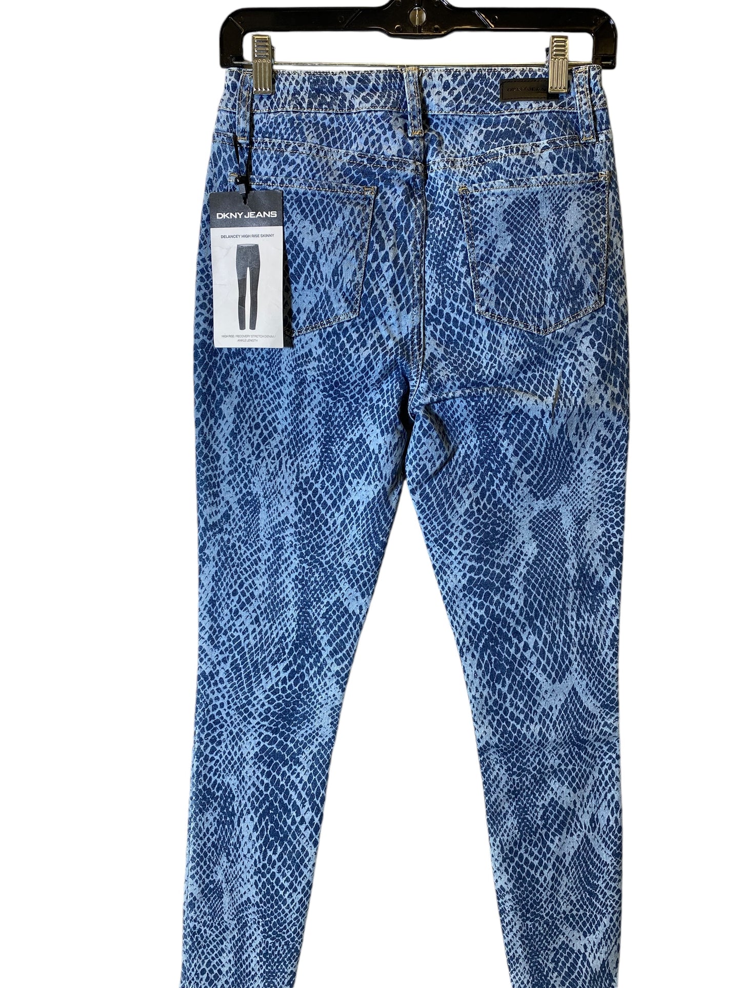 Jeans Skinny By Dkny In Snakeskin Print, Size: 2