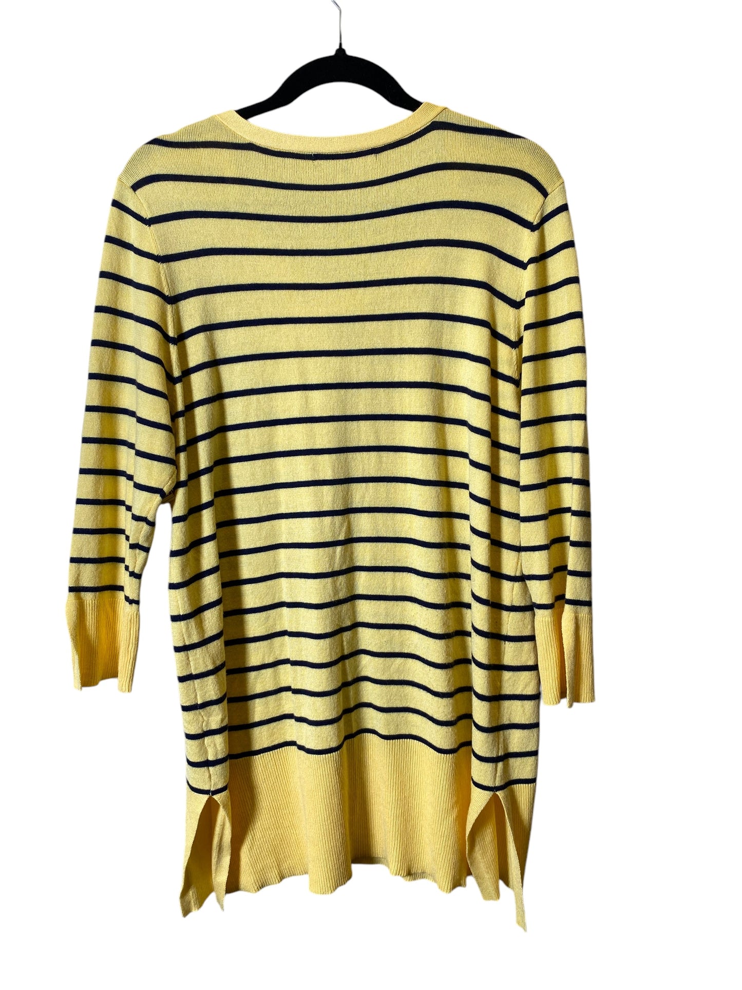 Top Long Sleeve By 89th And Madison In Black & Yellow, Size: Xl