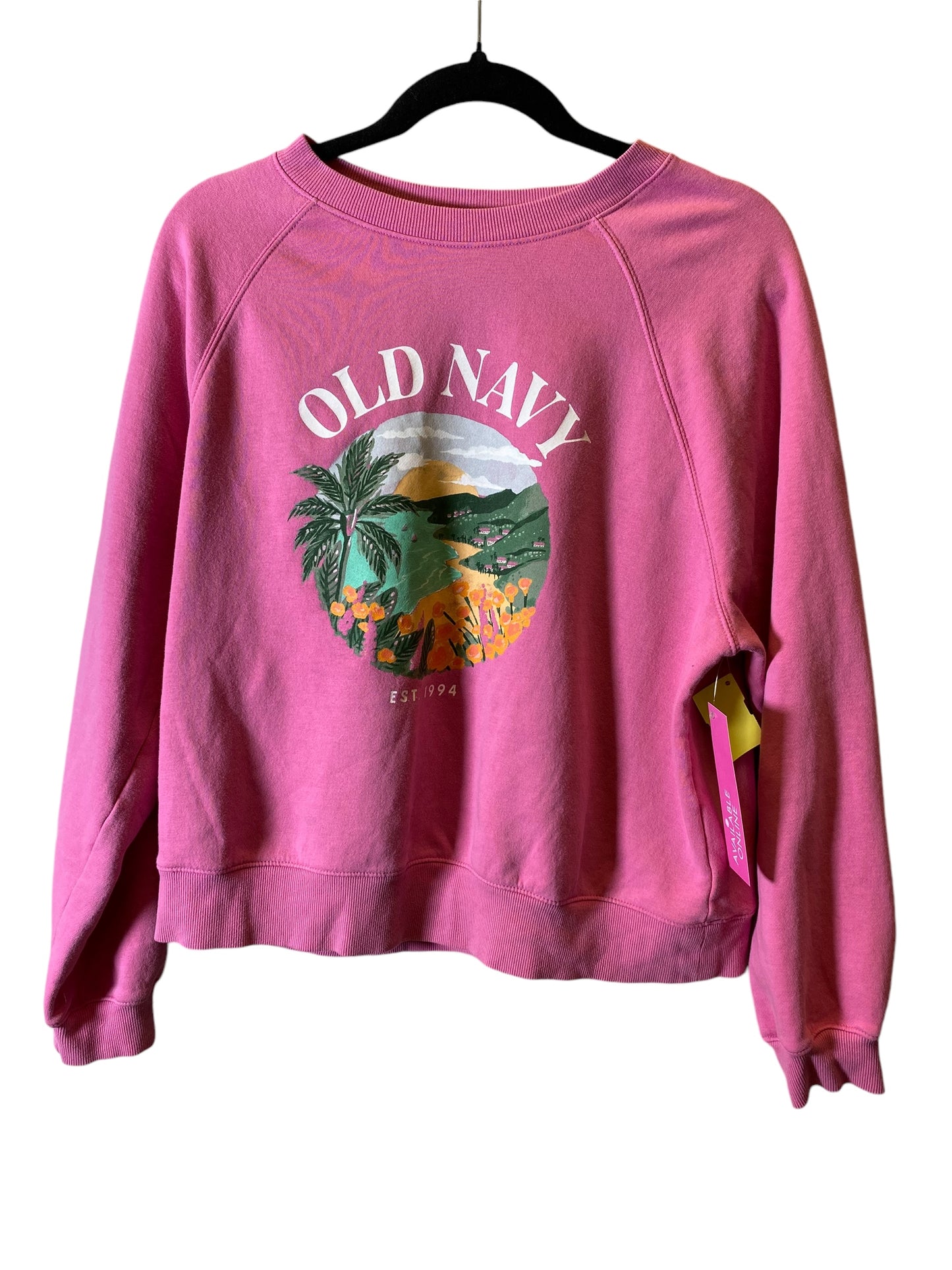 Sweatshirt Crewneck By Old Navy In Pink, Size: M