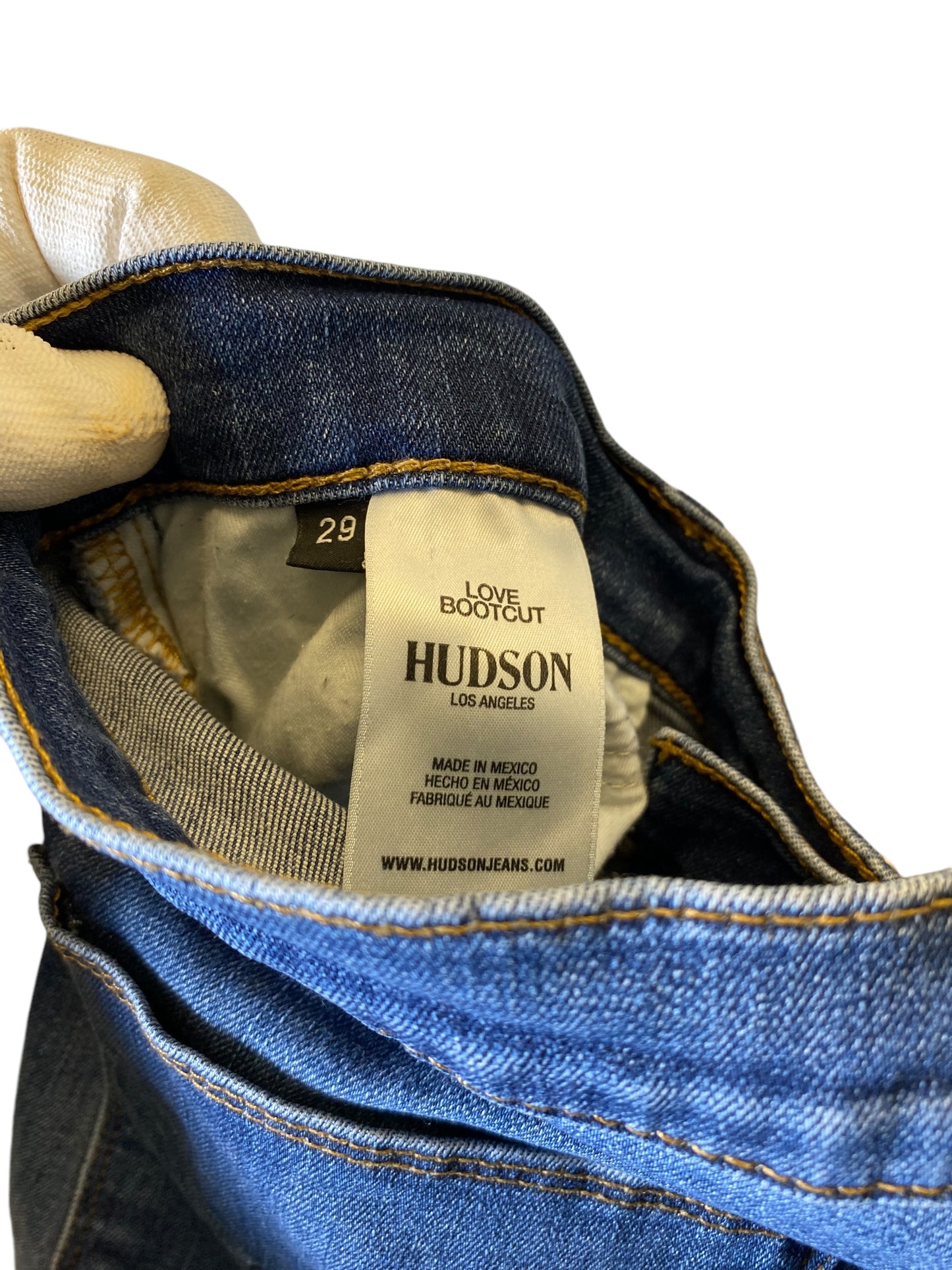 Jeans Designer By Hudson In Blue Denim, Size: 8