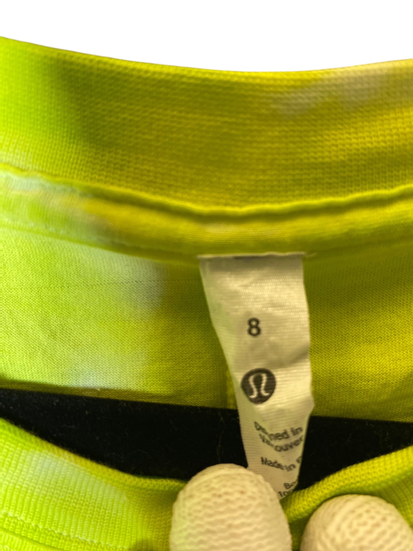 Athletic Top Short Sleeve By Lululemon In Yellow, Size: M