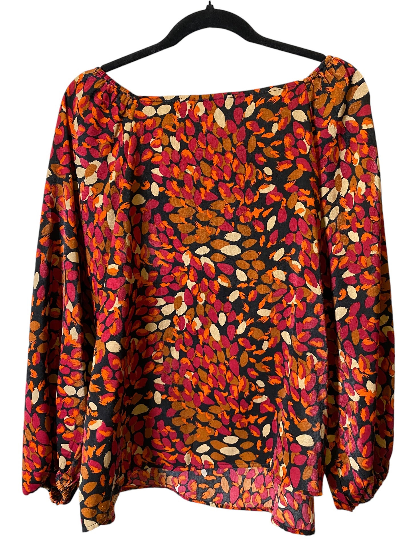 Top Long Sleeve By Liverpool In Floral Print, Size: Xl