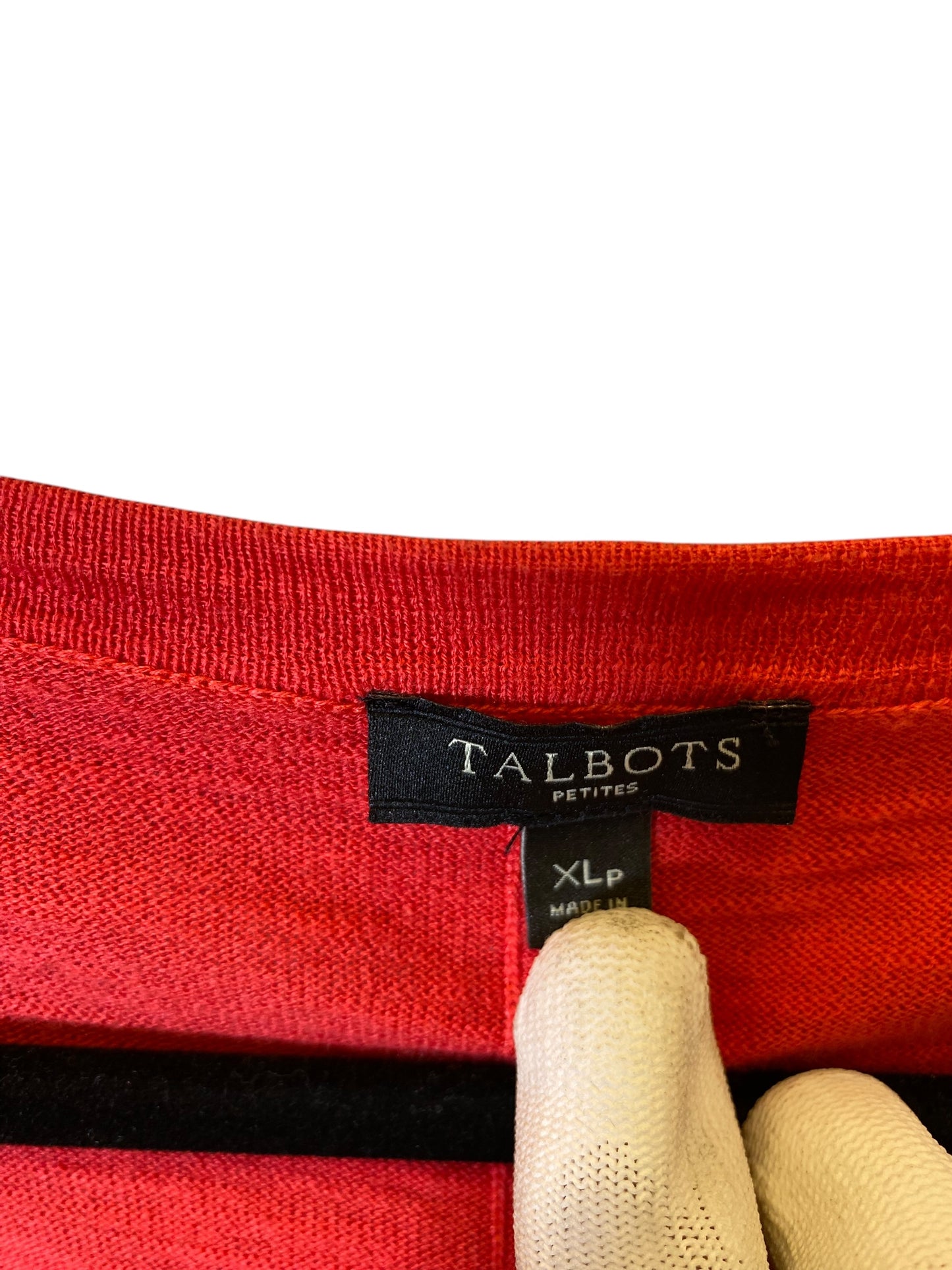 Top Long Sleeve By Talbots In Red, Size: Xl