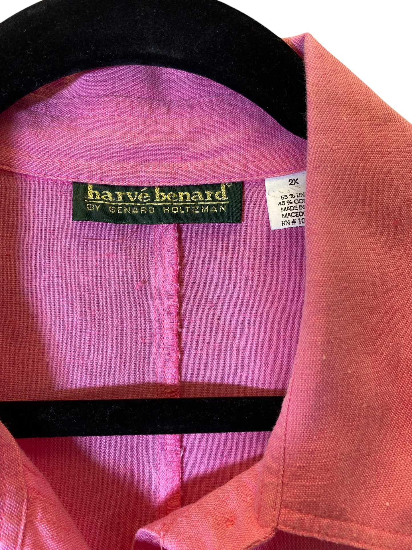 Blouse Long Sleeve By Harve Bernard In Pink, Size: 2x