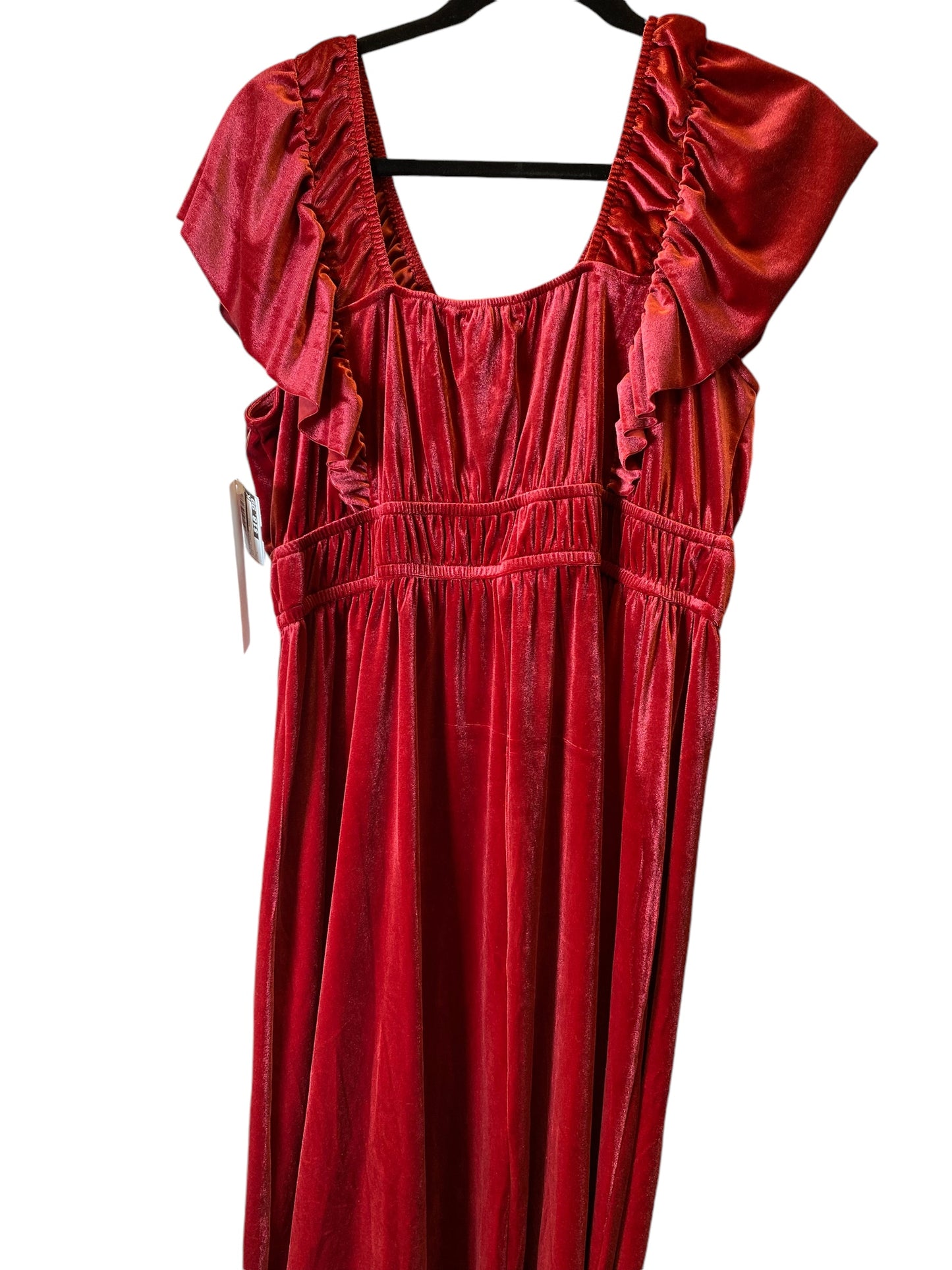 Dress Casual Midi By Eyeshadow In Red, Size: L