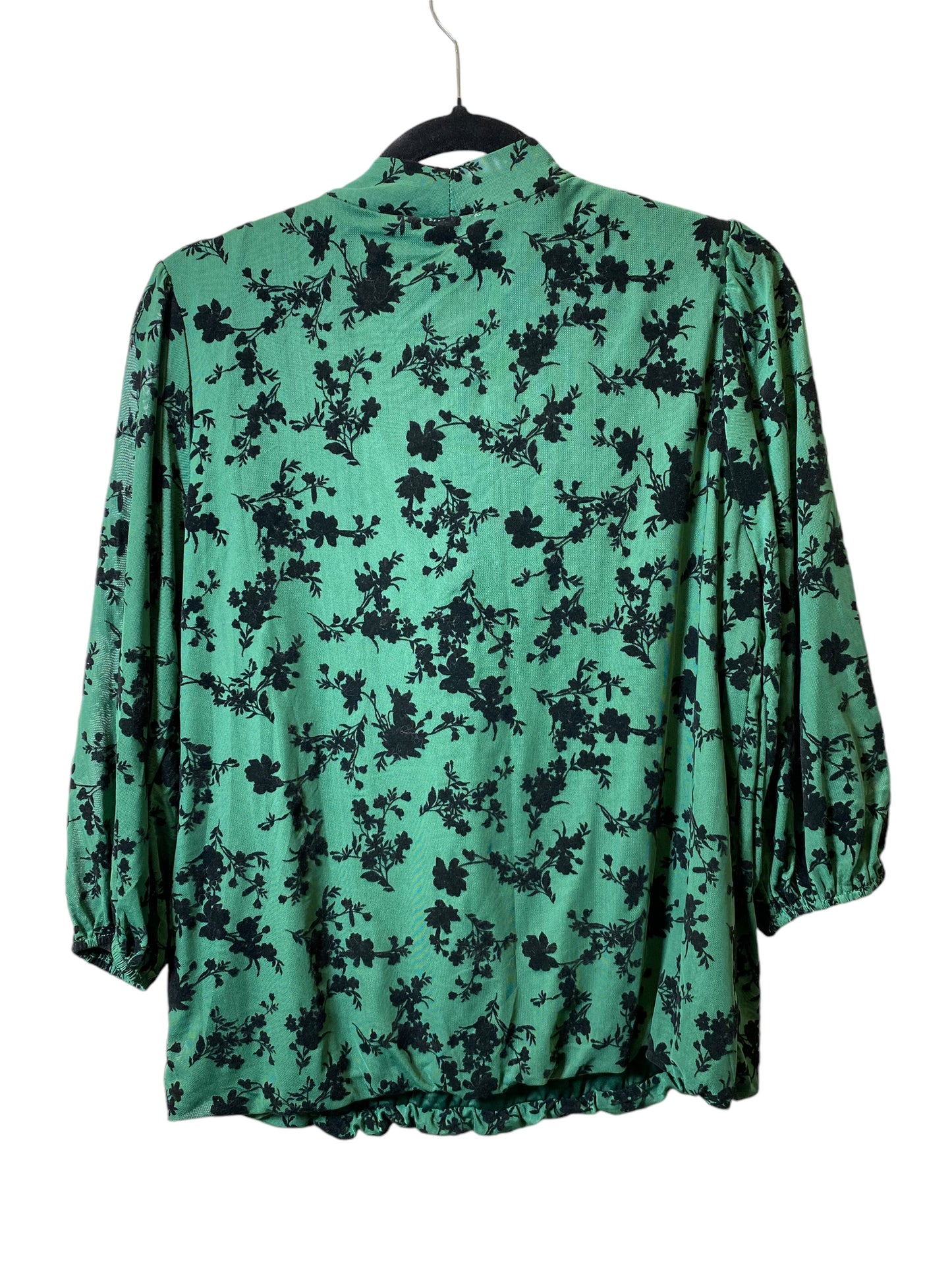 Top Long Sleeve By Siren Lily In Black & Green, Size: Xl