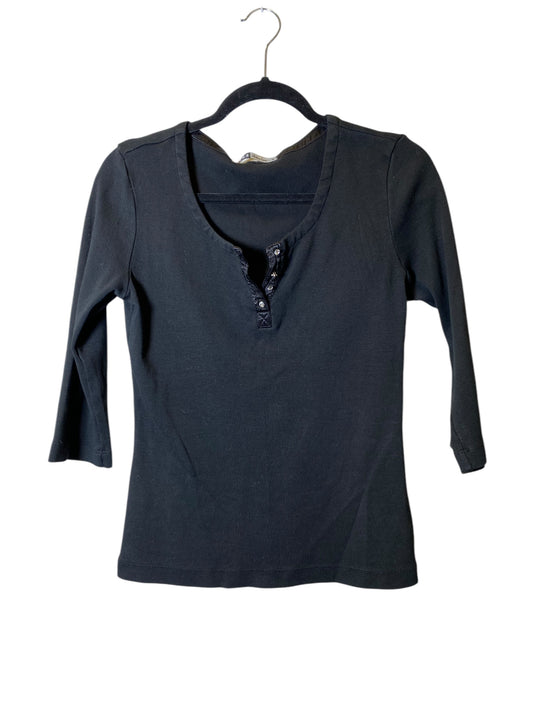 Top Long Sleeve By Clothes Mentor In Black, Size: M