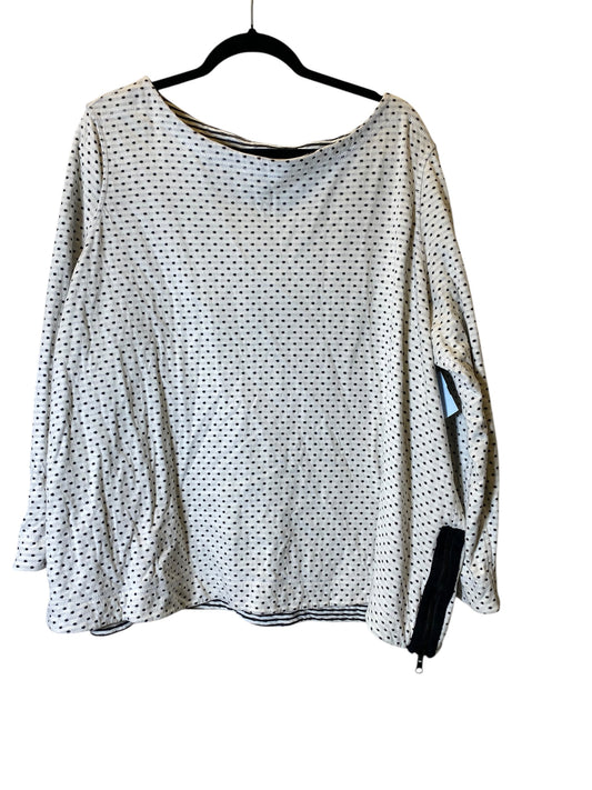 Top Long Sleeve By Clothes Mentor In Black & White, Size: 3x