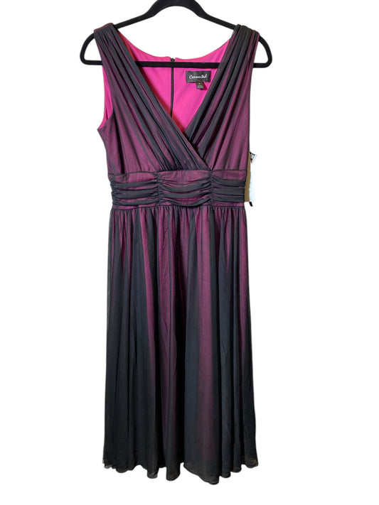 Dress Party Midi By Clothes Mentor In Black & Pink, Size: 12