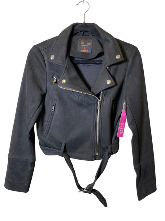 Jacket Moto By Clothes Mentor In Black, Size: S