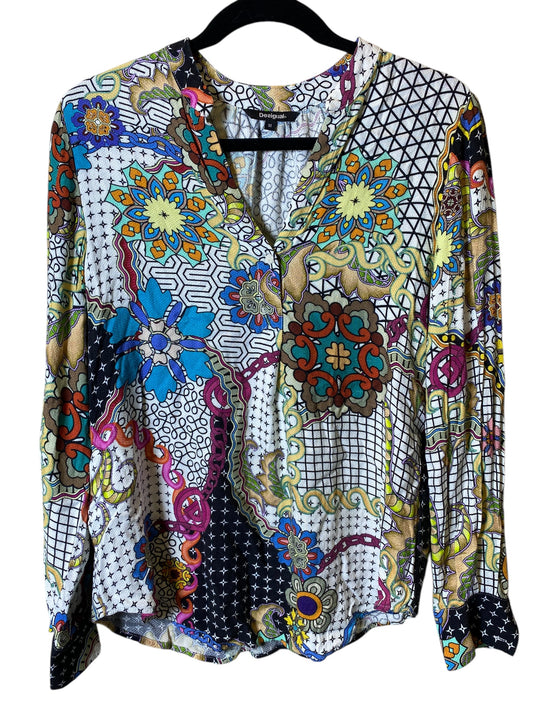 Top Long Sleeve By Desigual In Multi-colored, Size: M