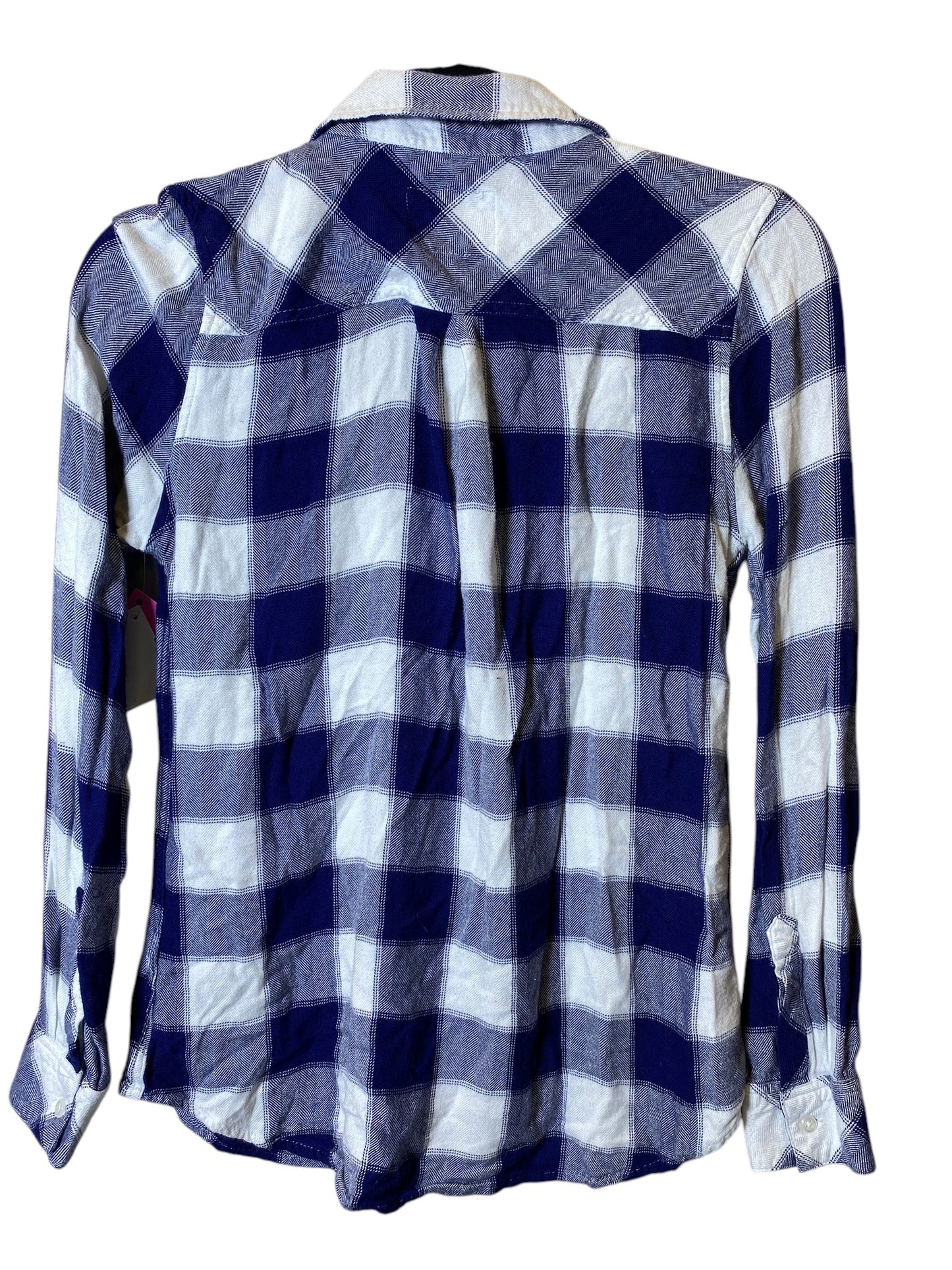 Blouse Long Sleeve By Rails In Plaid Pattern, Size: S