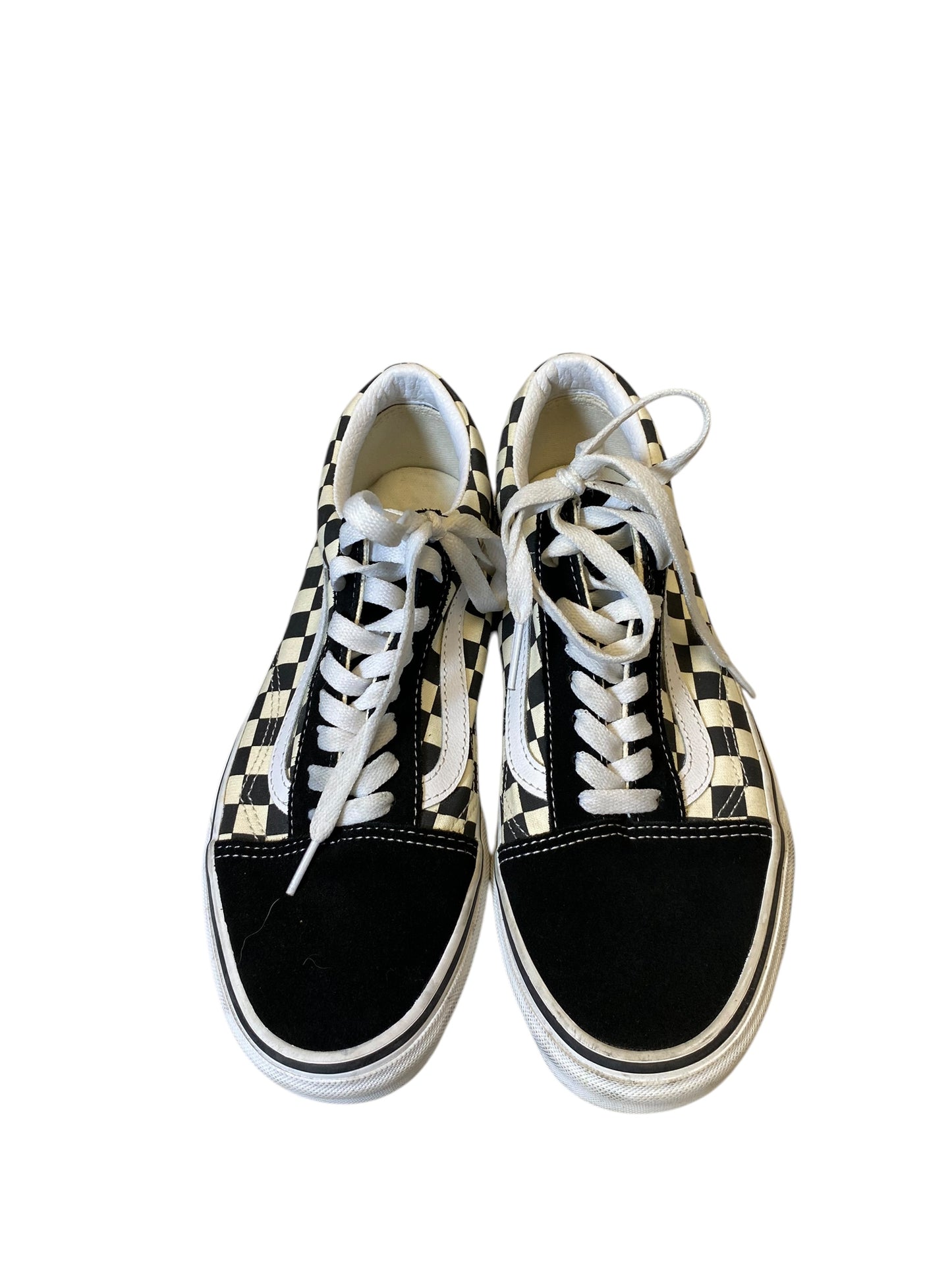 Shoes Athletic By Vans In Black & Cream, Size: 10.5