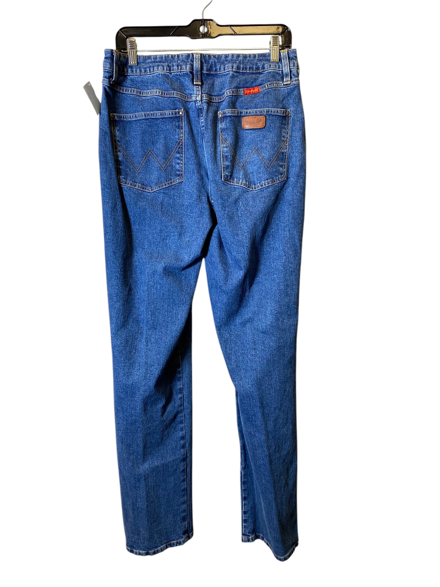 Jeans Straight By Wrangler In Blue Denim, Size: 10